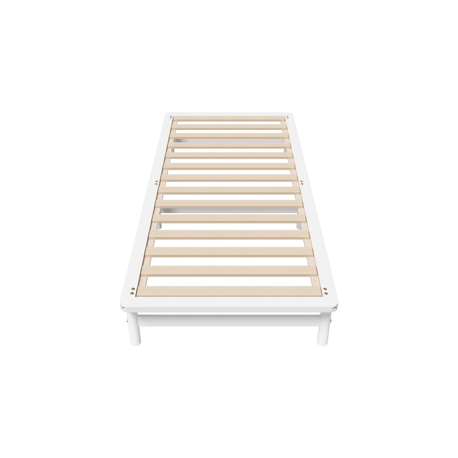 Oikiture Wooden Bed Frame Base Platform Pine Timber King Single Size Beds White - Sunyee