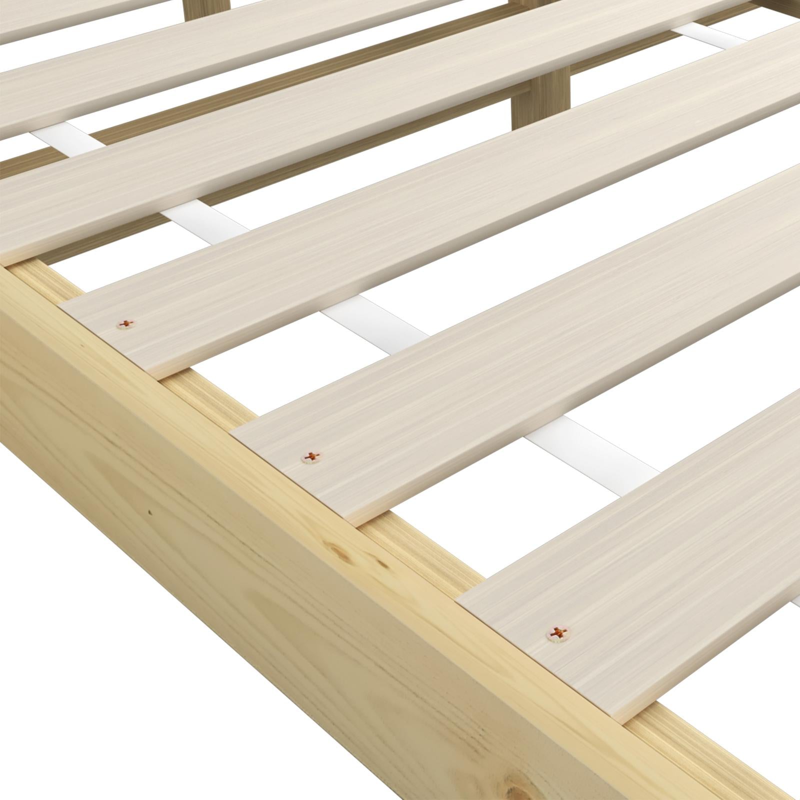 Oikiture Bed Frame Double Size Wooden Timber Mattress Base Platform Furniture - Sunyee