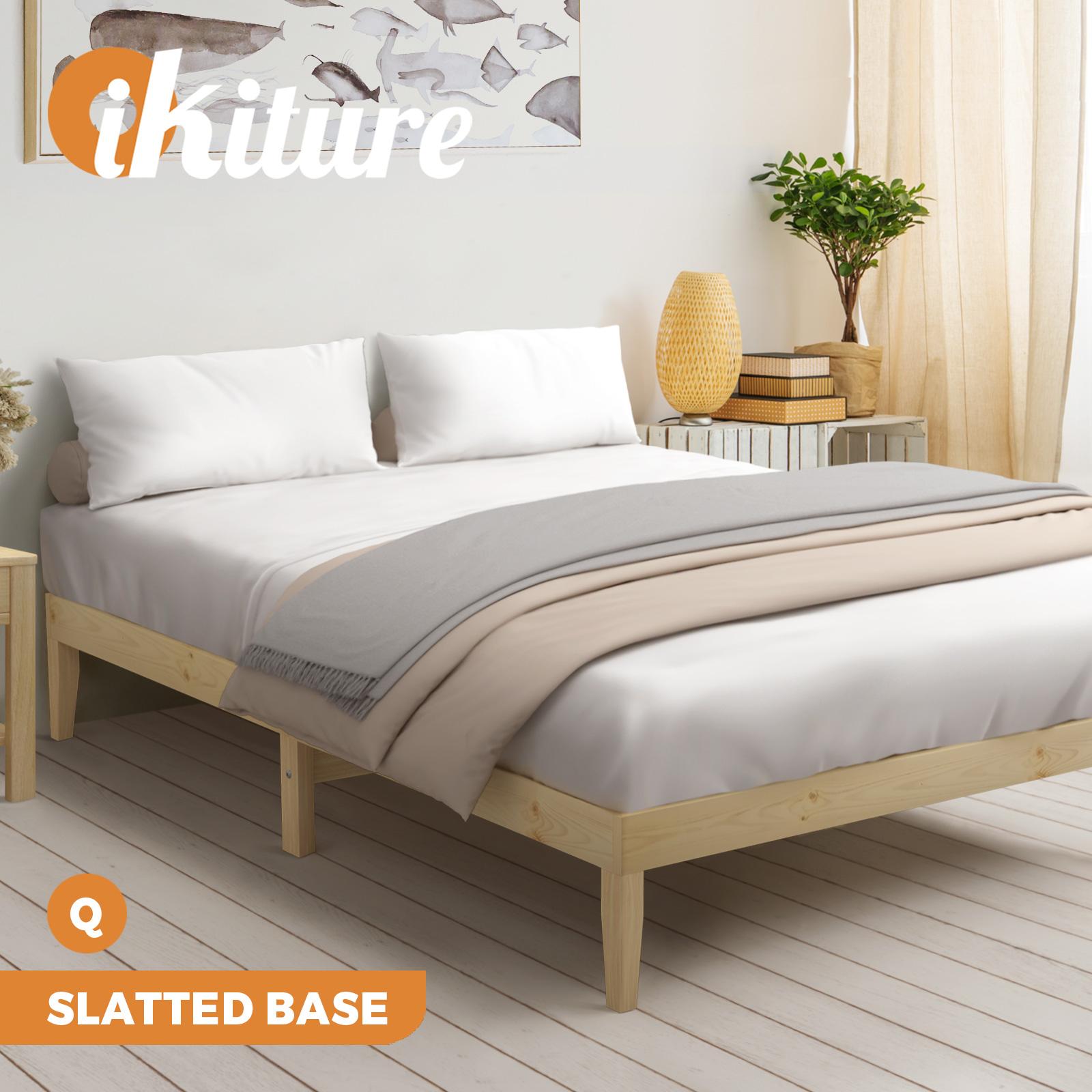 Oikiture Bed Frame Double Single King Single Size Wooden Timber Mattress Base - Sunyee