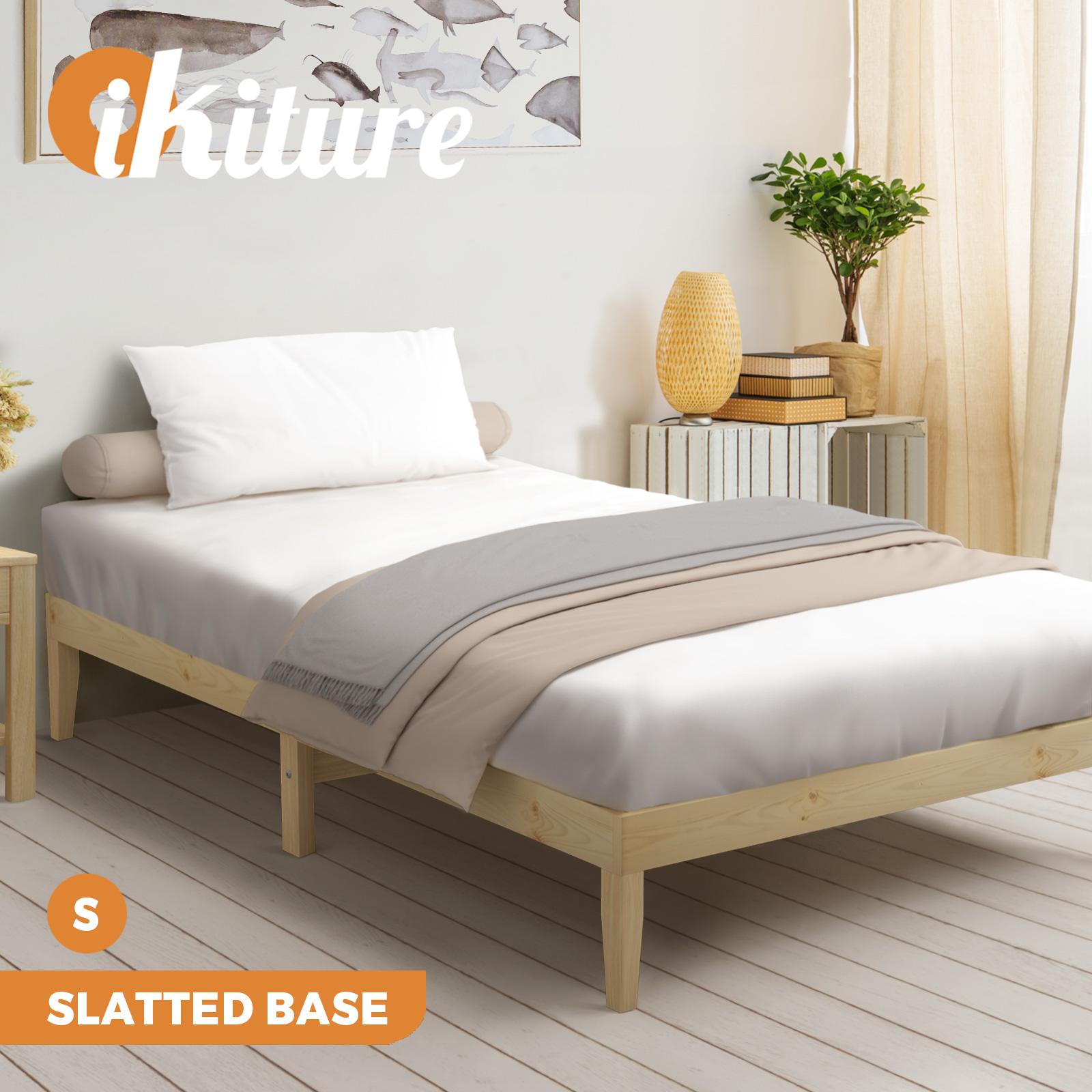Oikiture Bed Frame Double Single King Single Size Wooden Timber Mattress Base - Sunyee