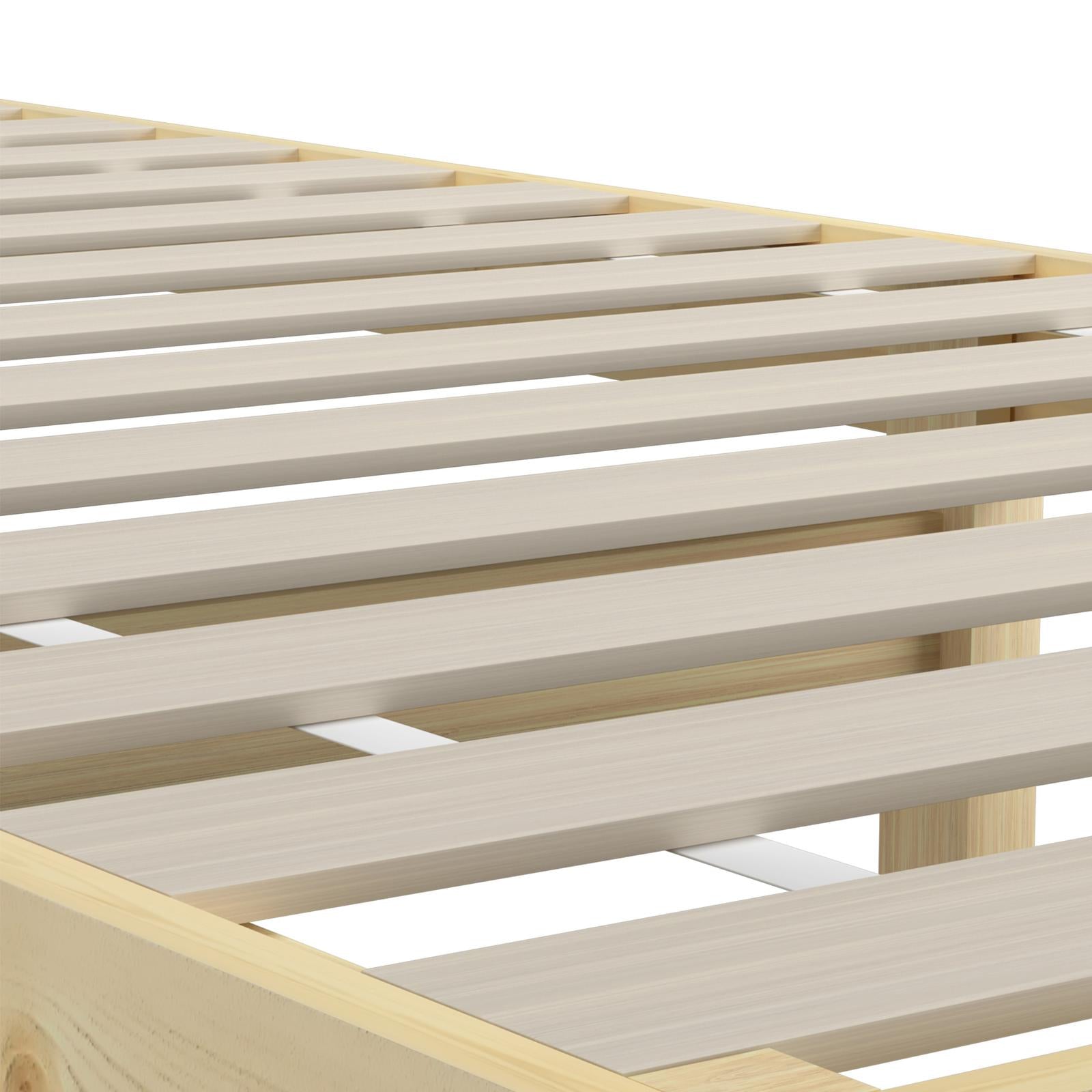Oikiture Bed Frame Single Size Wooden SOFIE Pine Timber Mattress Base Bedroom - Sunyee