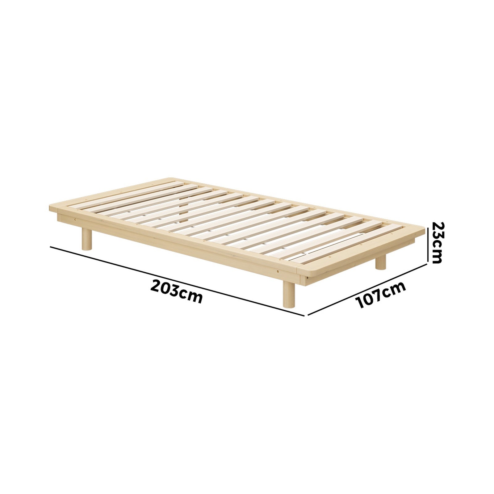 Oikiture Bed Frame King Single Size Wooden Bed Base Timber Floating Beds - Sunyee
