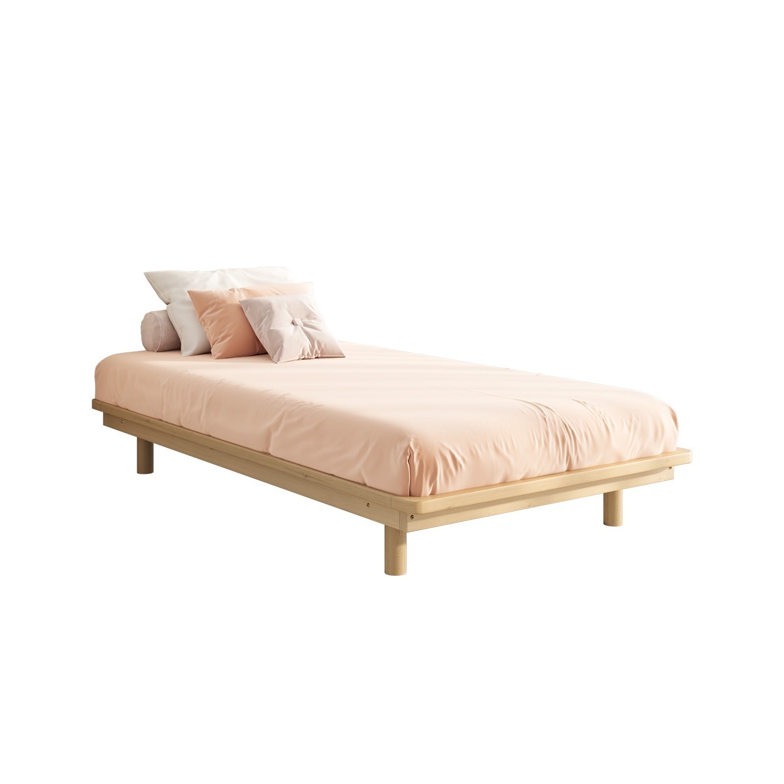 Oikiture Bed Frame Single Size Wooden Bed Base Timber Floating Beds - Sunyee