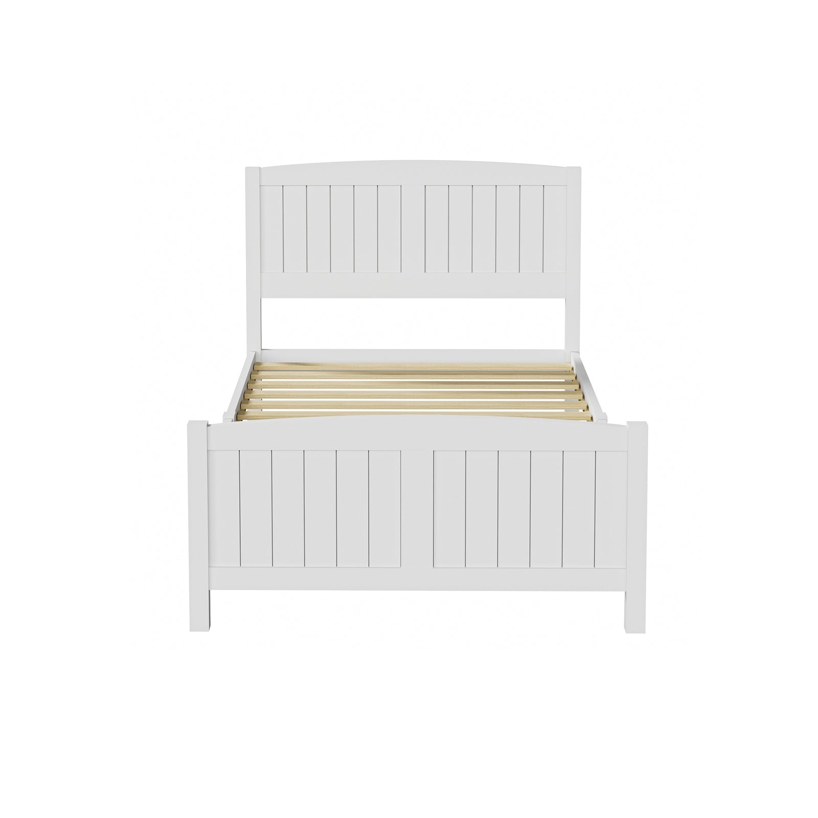 Oikiture Bed Frame King Singe Size Wooden Base Timber Platform White - Sunyee