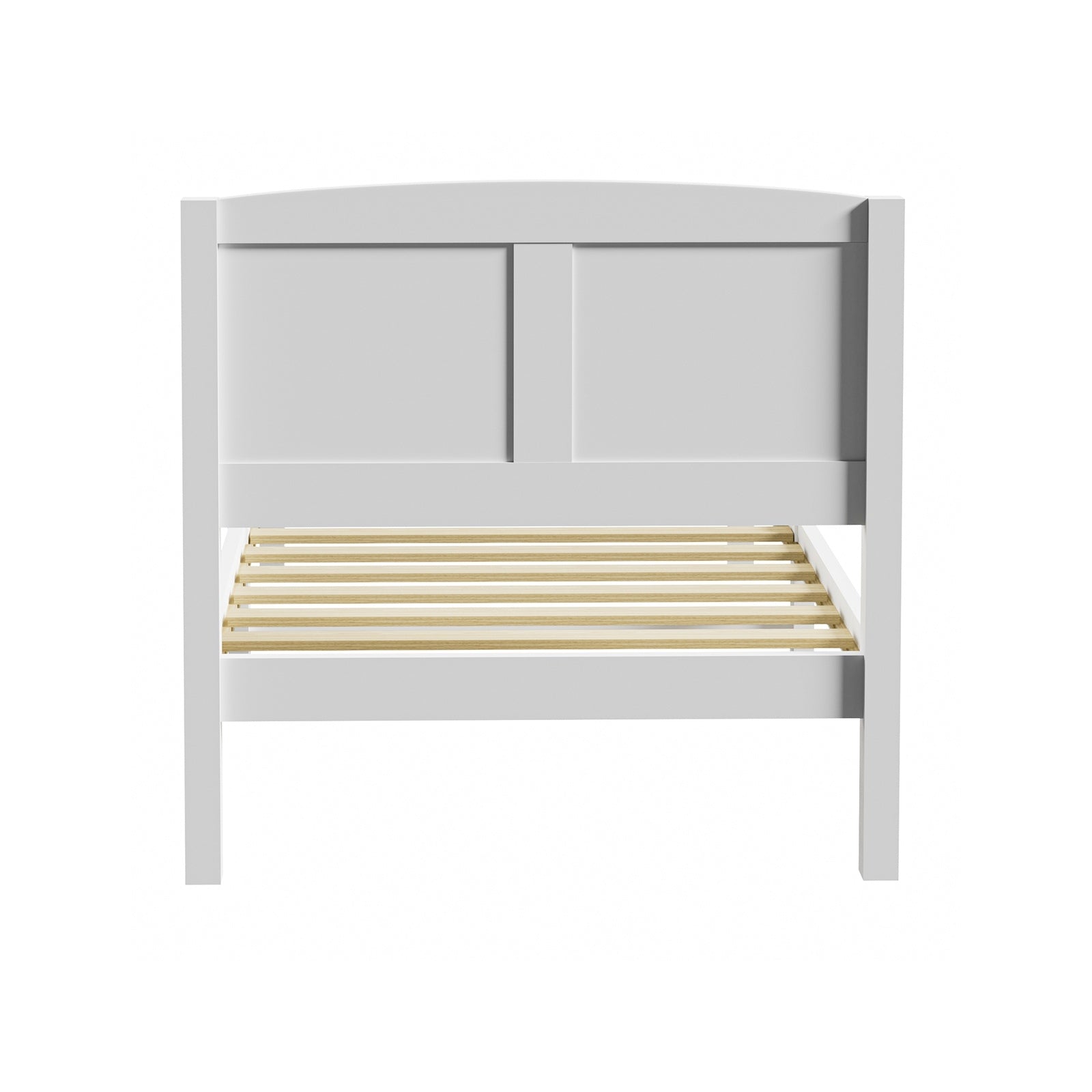 Oikiture Bed Frame Singe Size Wooden Base Timber Platform White - Sunyee