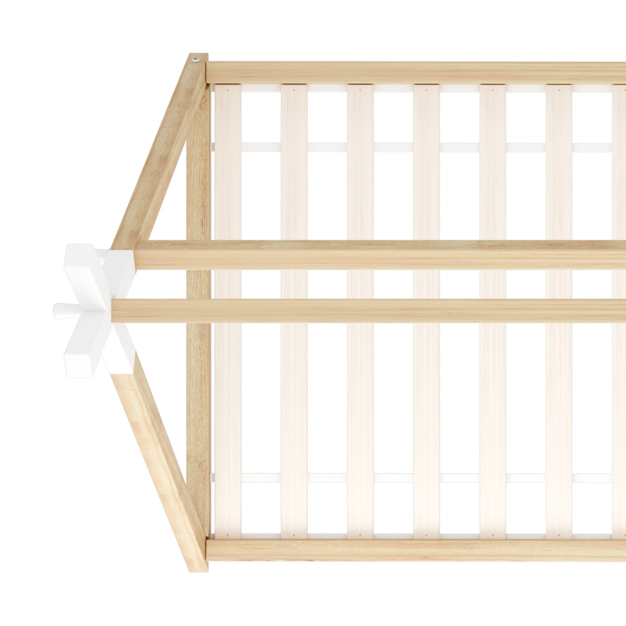 Oikiture Kids Bed Frame Wooden Timber King Single Teepee House Frame Beds - Sunyee