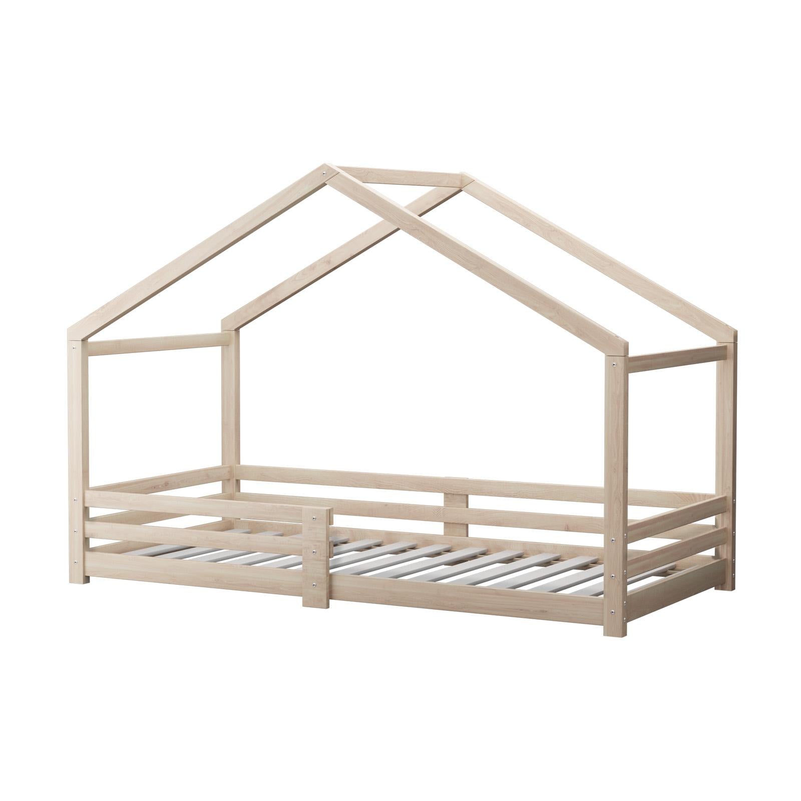 Oikiture Bed Frame Wooden Single Size Timber House Frame - Sunyee