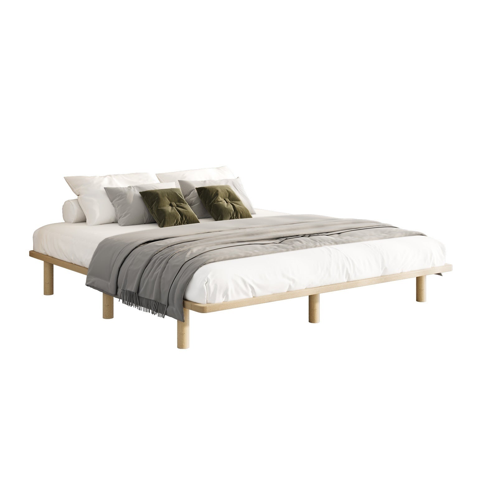 Oikiture Bed Frame King Size Wooden Bed Base Platform Timber - Sunyee