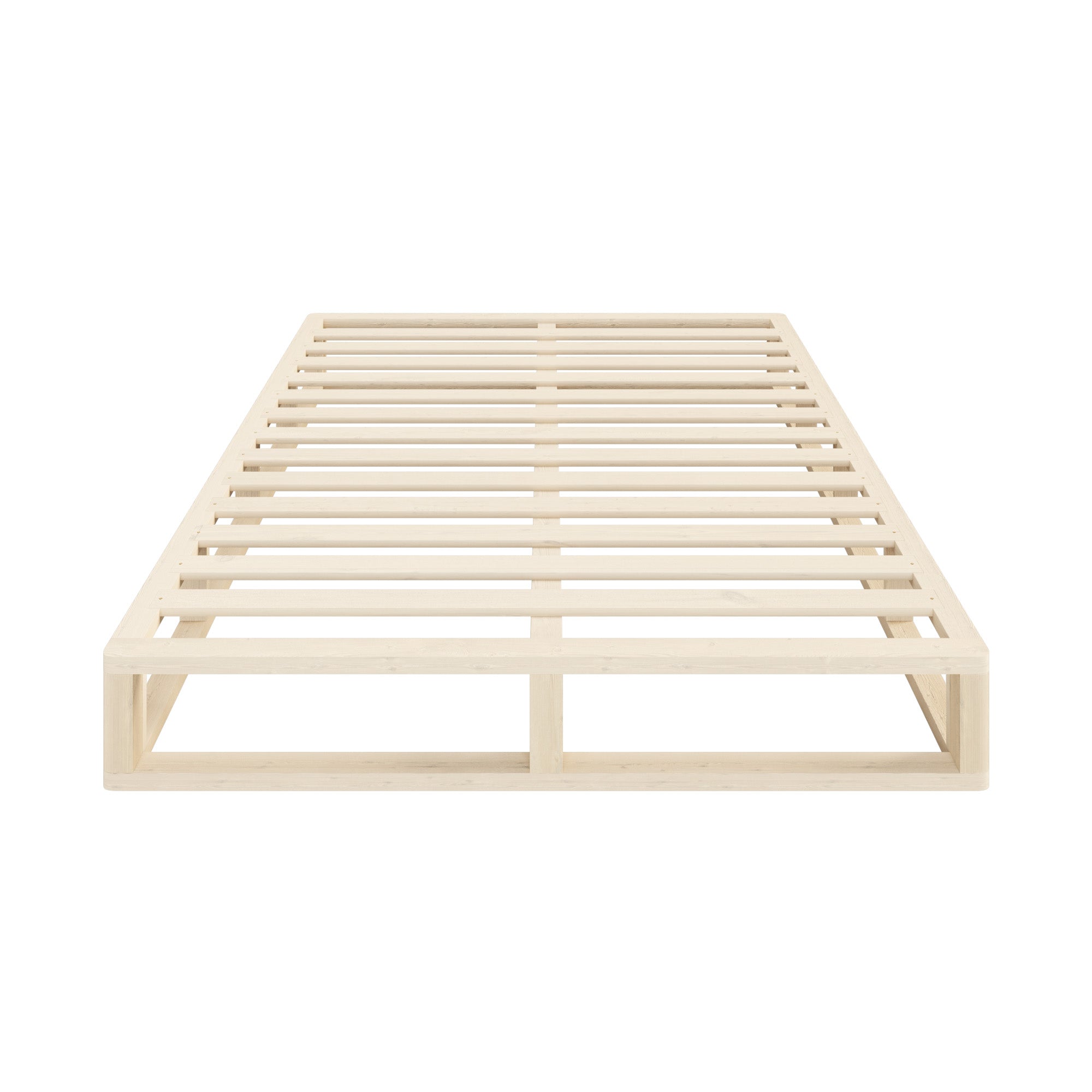 Oikiture Bed Frame King Single Wooden Bed Base Platform Cage-like Base - Sunyee