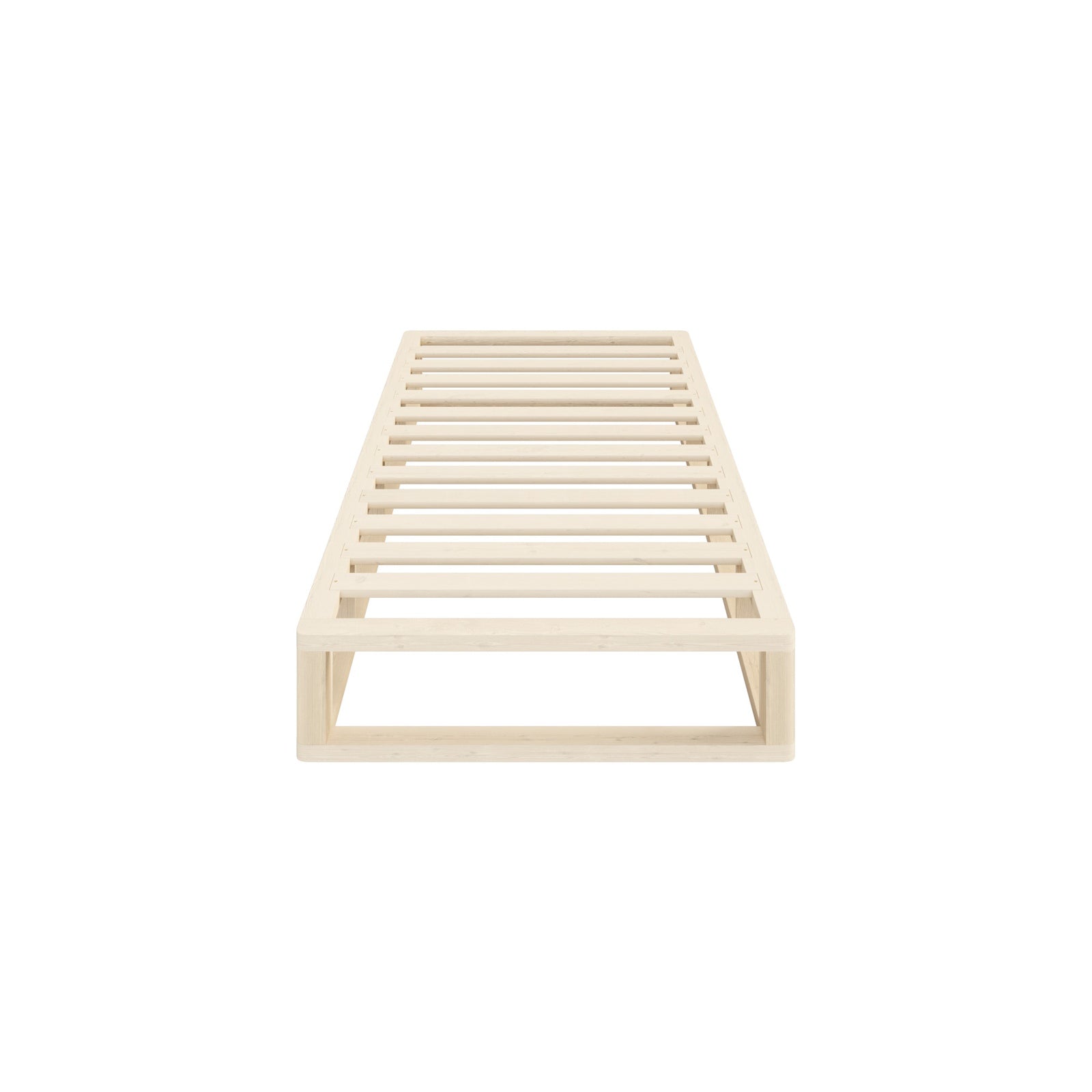 Oikiture Bed Frame Single Size Wooden Bed Base Platform Cage-like Base - Sunyee
