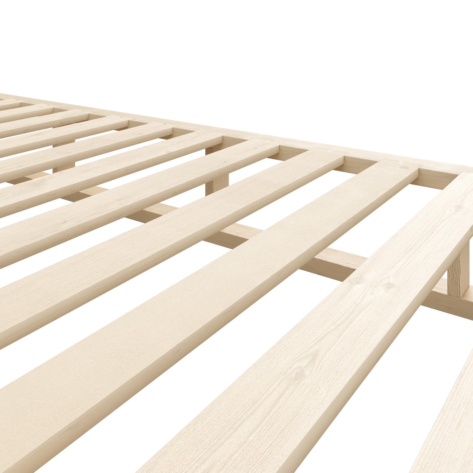 Oikiture Bed Frame Single Size Wooden Bed Base Platform Cage-like Base - Sunyee