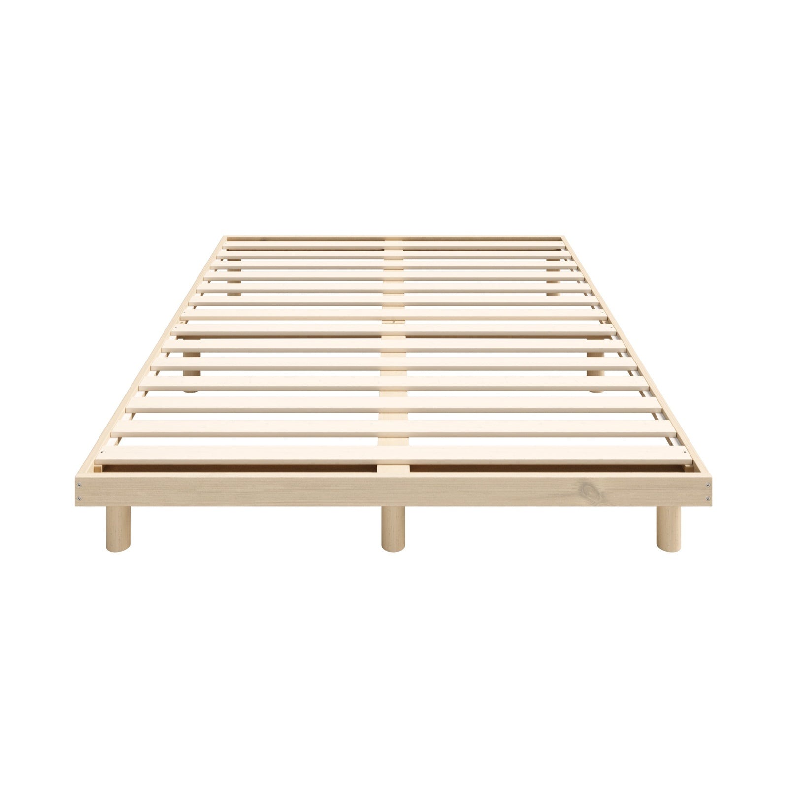 Oikiture Bed Frame Queen Size Wooden Bed Base Platform Solid Wood Slats - Sunyee