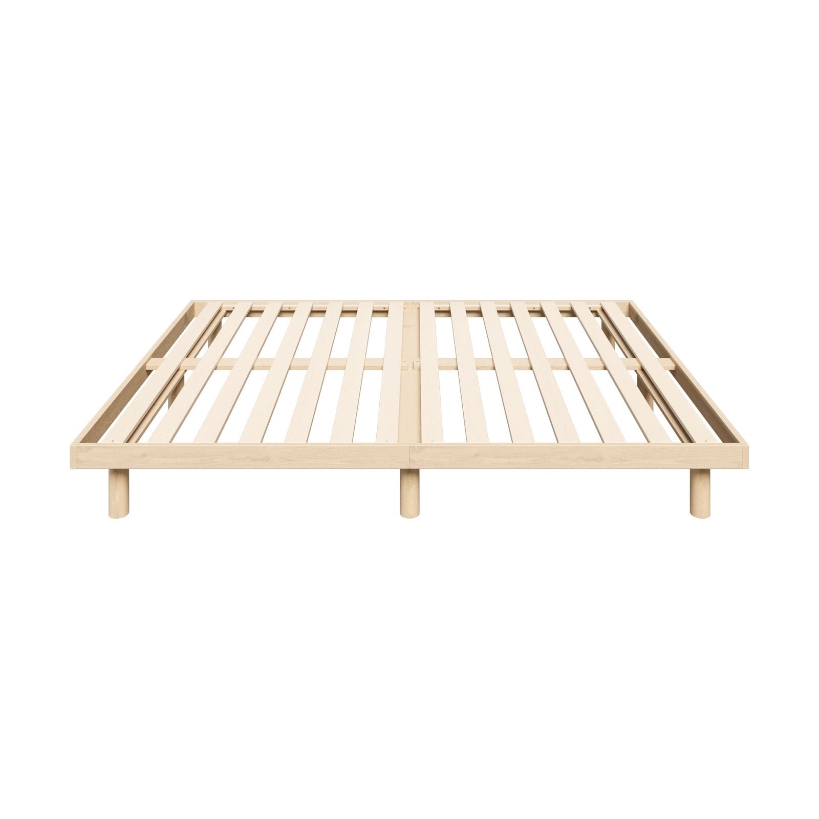Oikiture Bed Frame Queen Size Wooden Bed Base Platform Solid Wood Slats - Sunyee