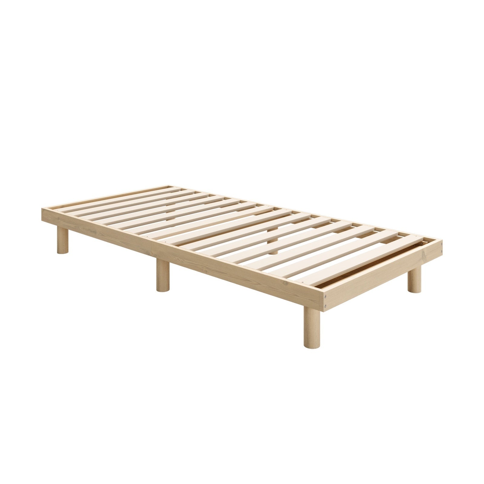 Oikiture Bed Frame Single Size Wooden Bed Base Platform Solid Wood Slats - Sunyee