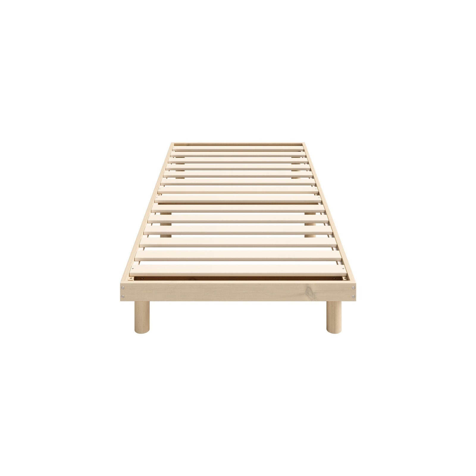 Oikiture Bed Frame Single Size Wooden Bed Base Platform Solid Wood Slats - Sunyee