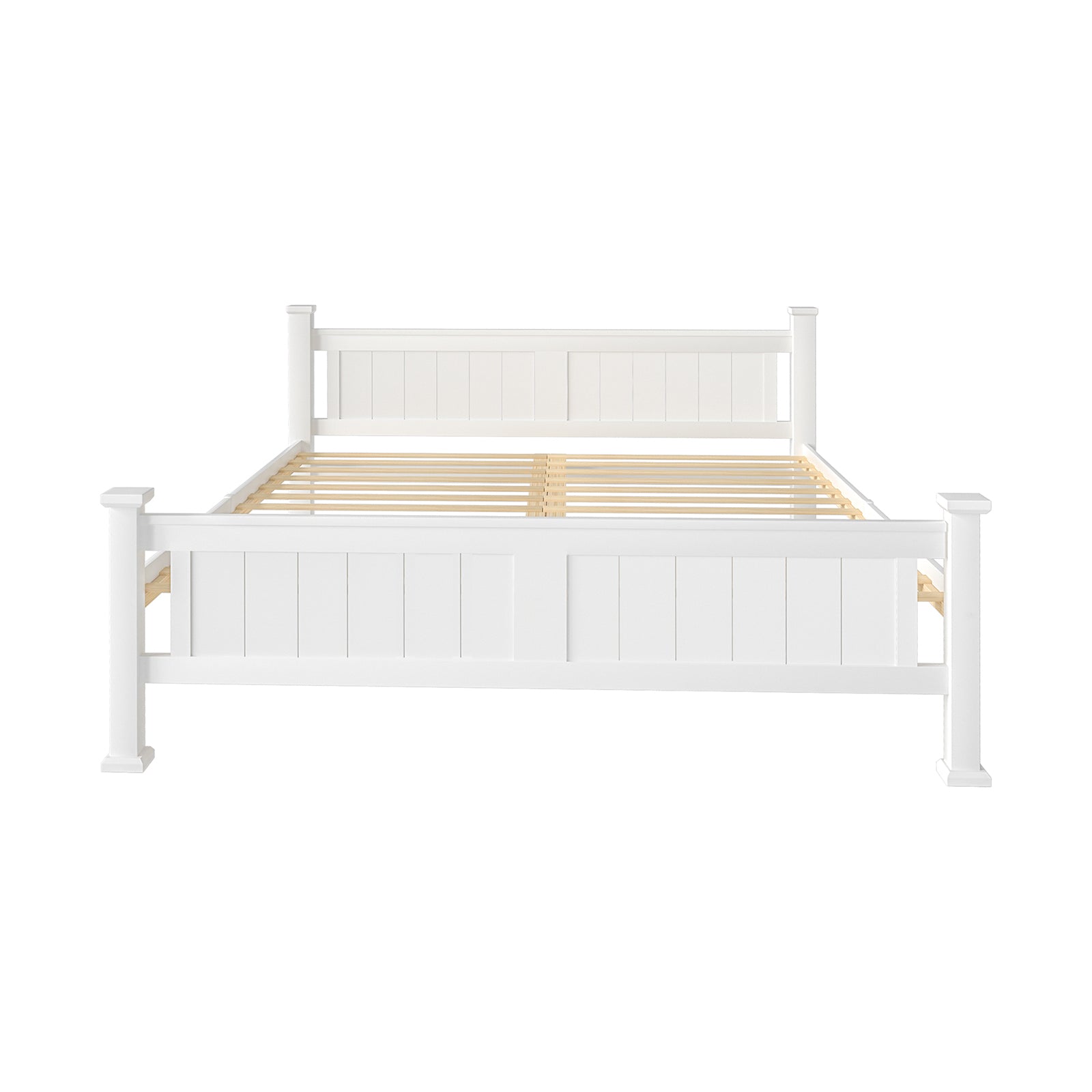 Oikiture Bed Frame Double Size Pine Wooden Timber Mattress Base Platform Bedroom - Sunyee