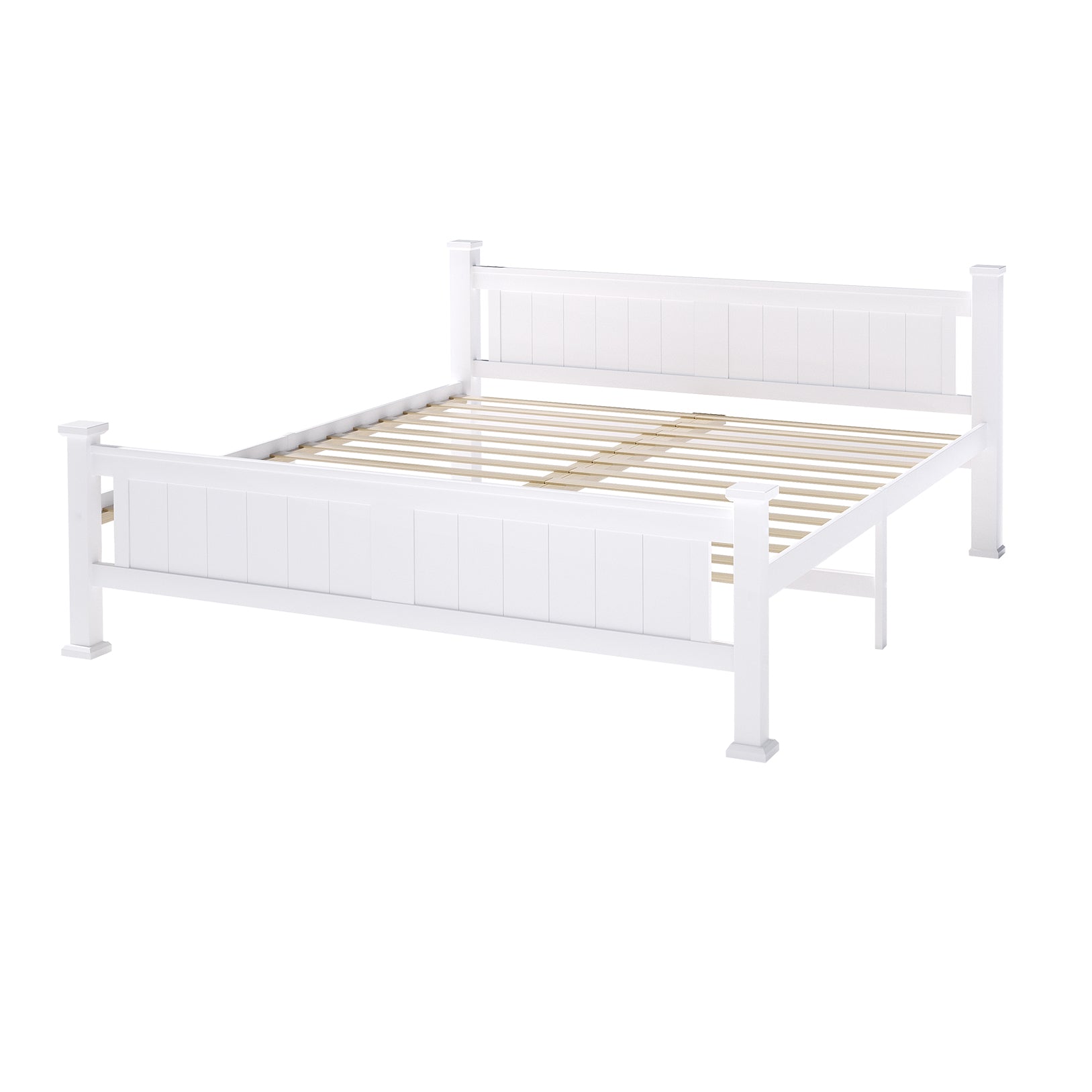 Oikiture Bed Frame Double Size Pine Wooden Timber Mattress Base Platform Bedroom - Sunyee