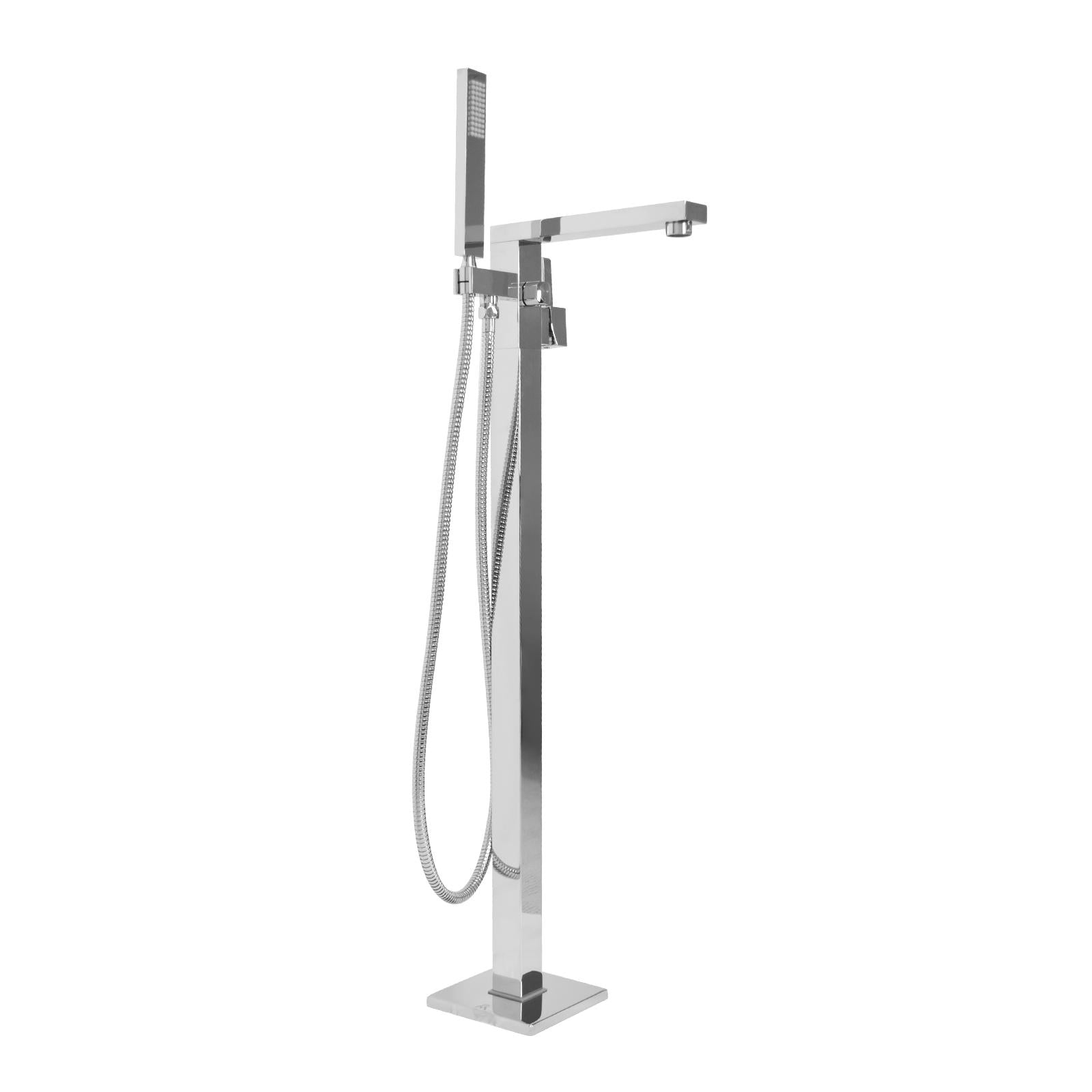 WELS Freestanding Bath Tub Shower Mixer Tap Head Faucet Floor Mounted Handheld - Sunyee