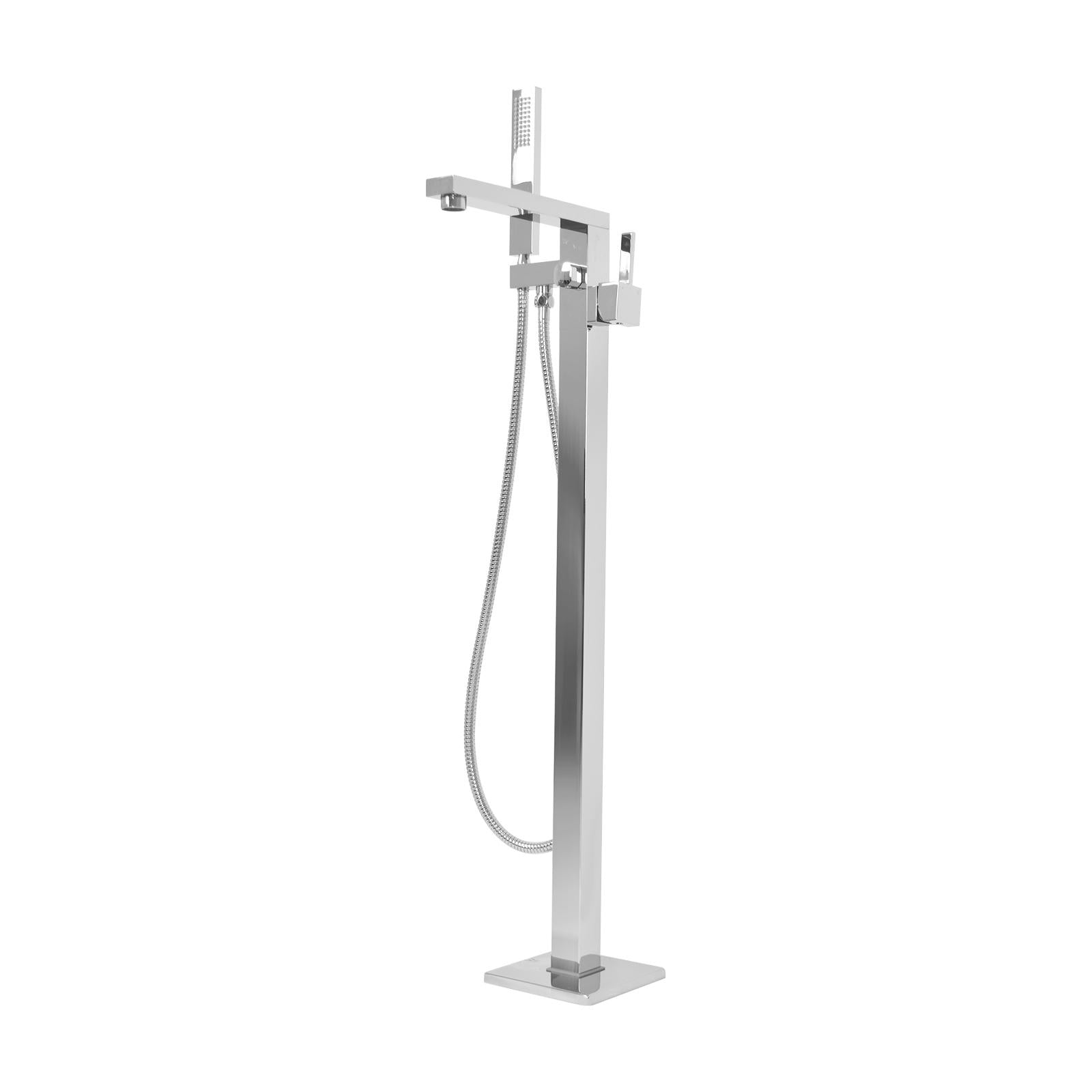 WELS Freestanding Bath Tub Shower Mixer Tap Head Faucet Floor Mounted Handheld - Sunyee