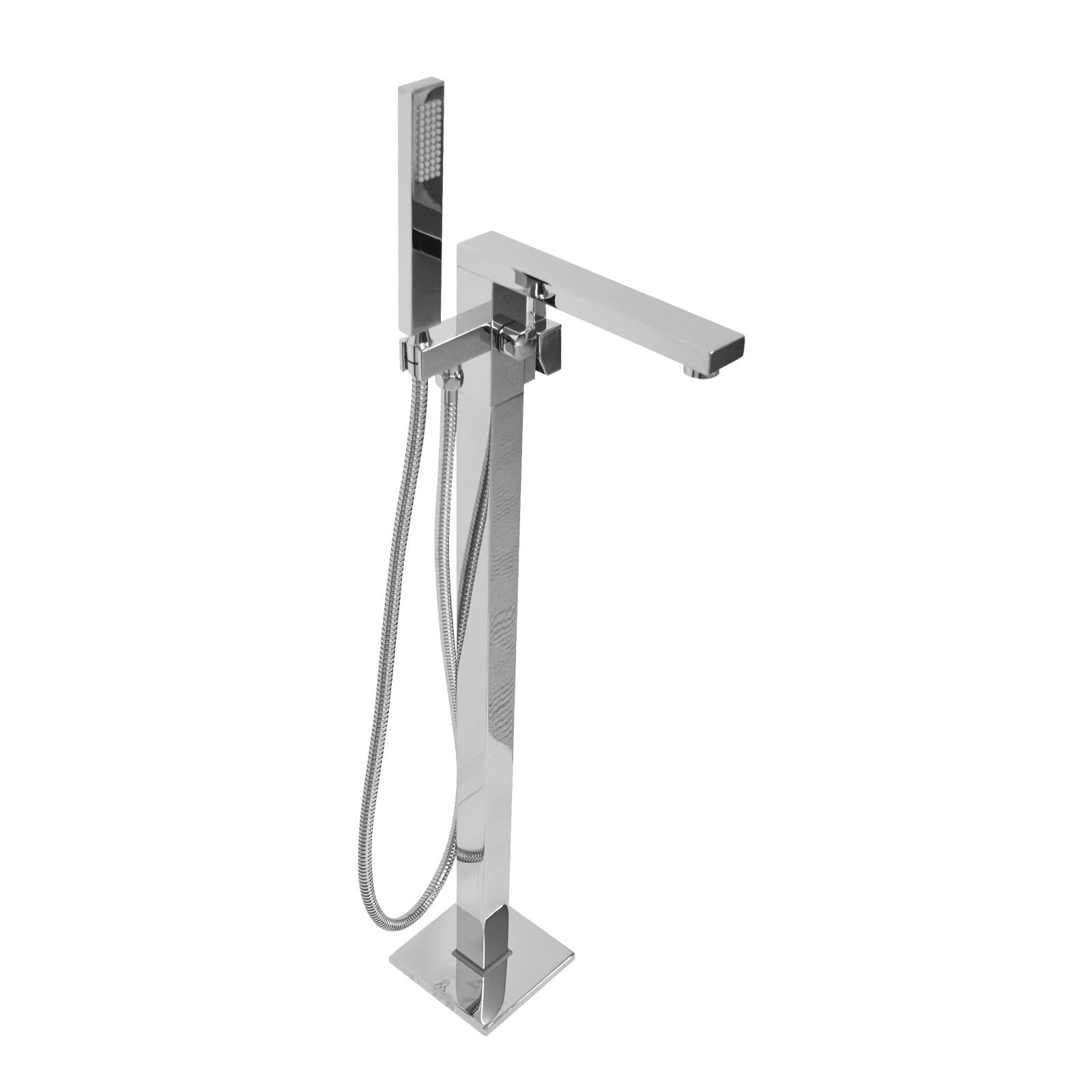 WELS Freestanding Bath Tub Shower Mixer Tap Head Faucet Floor Mounted Handheld - Sunyee