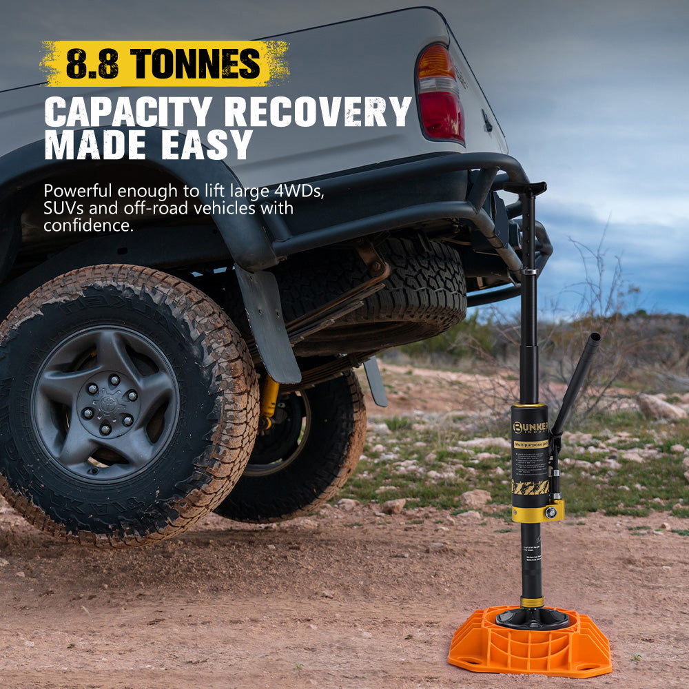 Bunker Indust 8.8Ton Hydraulic Lift Recovery Jack Removable Base Offroad Repair