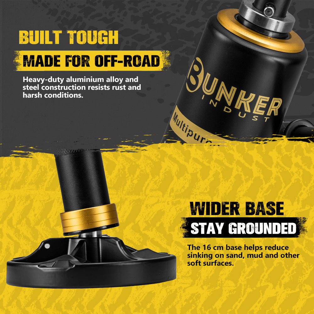 Bunker Indust 8.8Ton Hydraulic Lift Recovery Jack Removable Base Offroad Repair