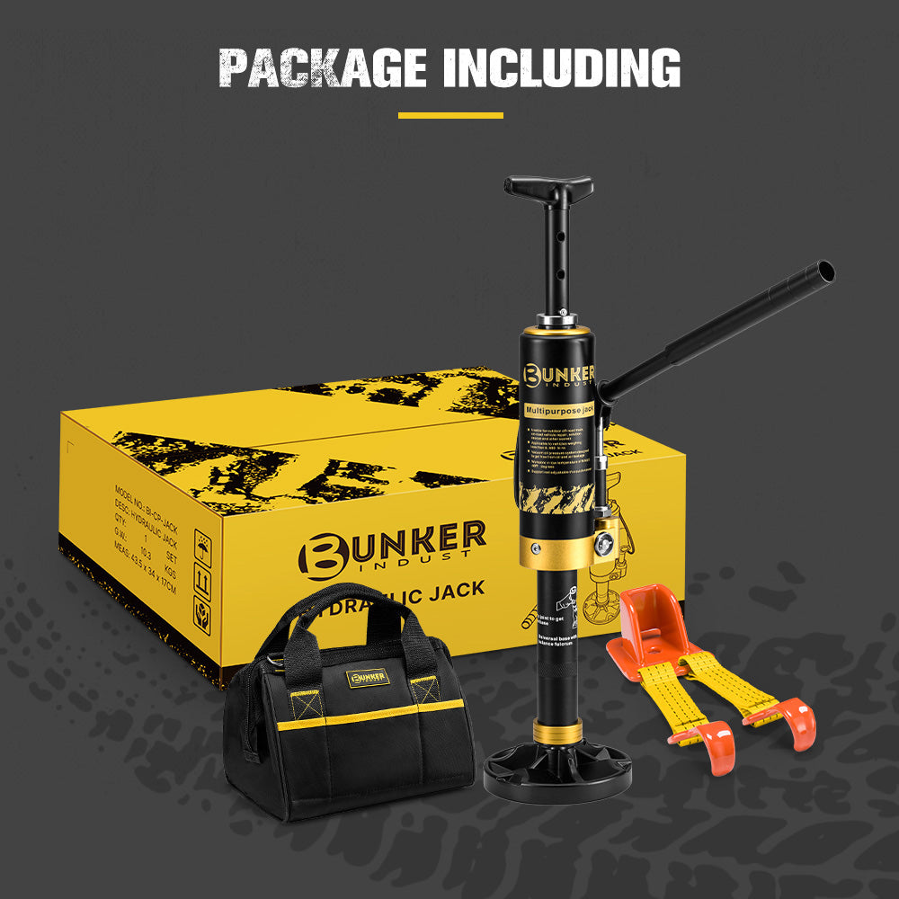 Bunker Indust 8.8Ton Hydraulic Lift Recovery Jack Removable Base Offroad Repair