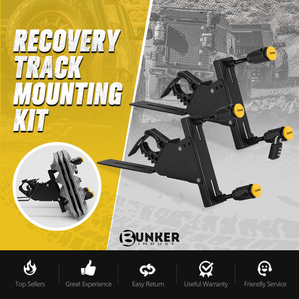 Bunker Indust Recovery Track Board Side Mounting Kit & Shovel Holder Lockable