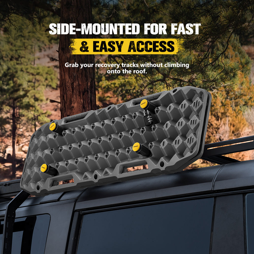 Bunker Indust Recovery Track Board Side Mounting Kit & Shovel Holder Lockable