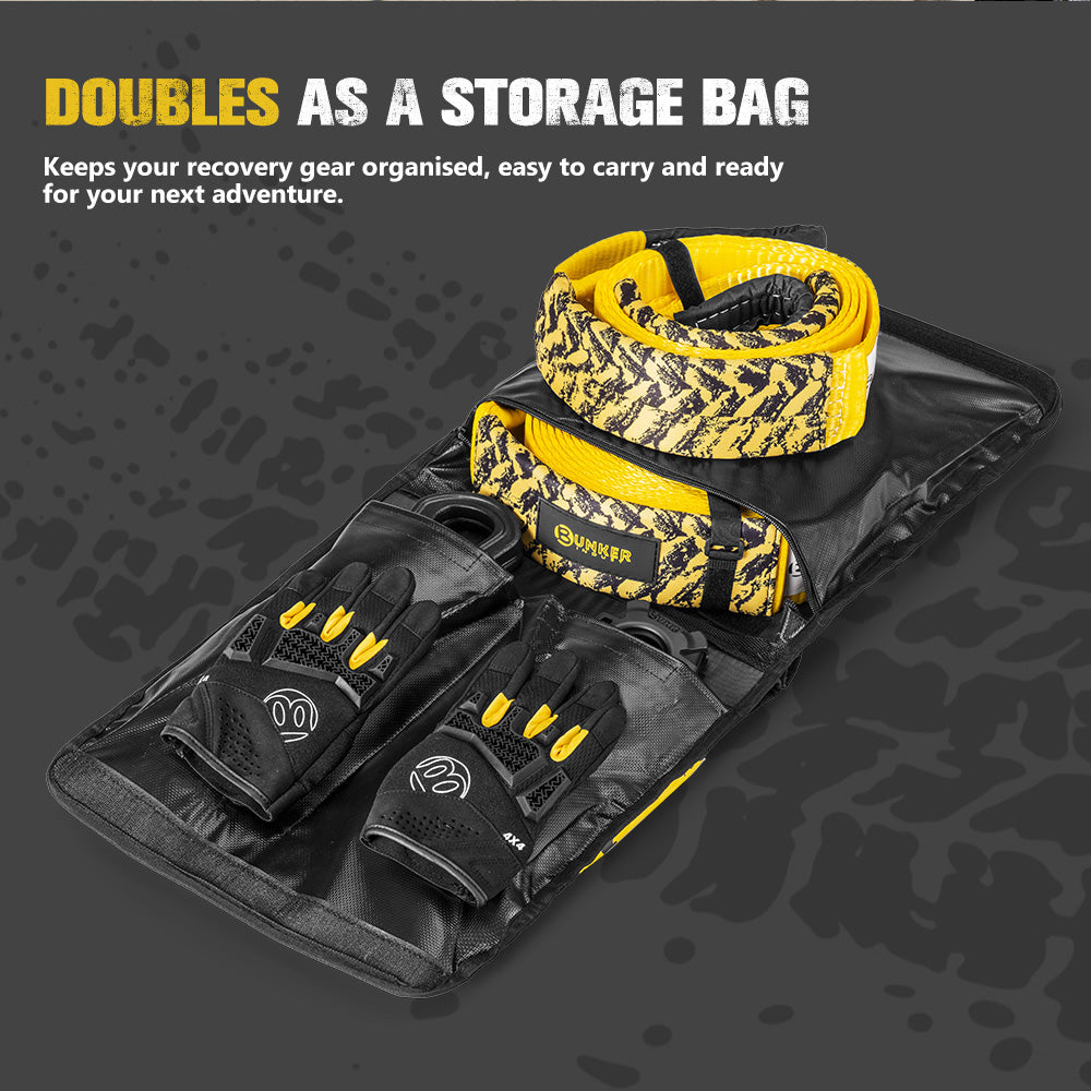 Bunker Indust 4x4 Recovery Kit Tow Rope Snatch Block D-Ring Shackle Winch Damper