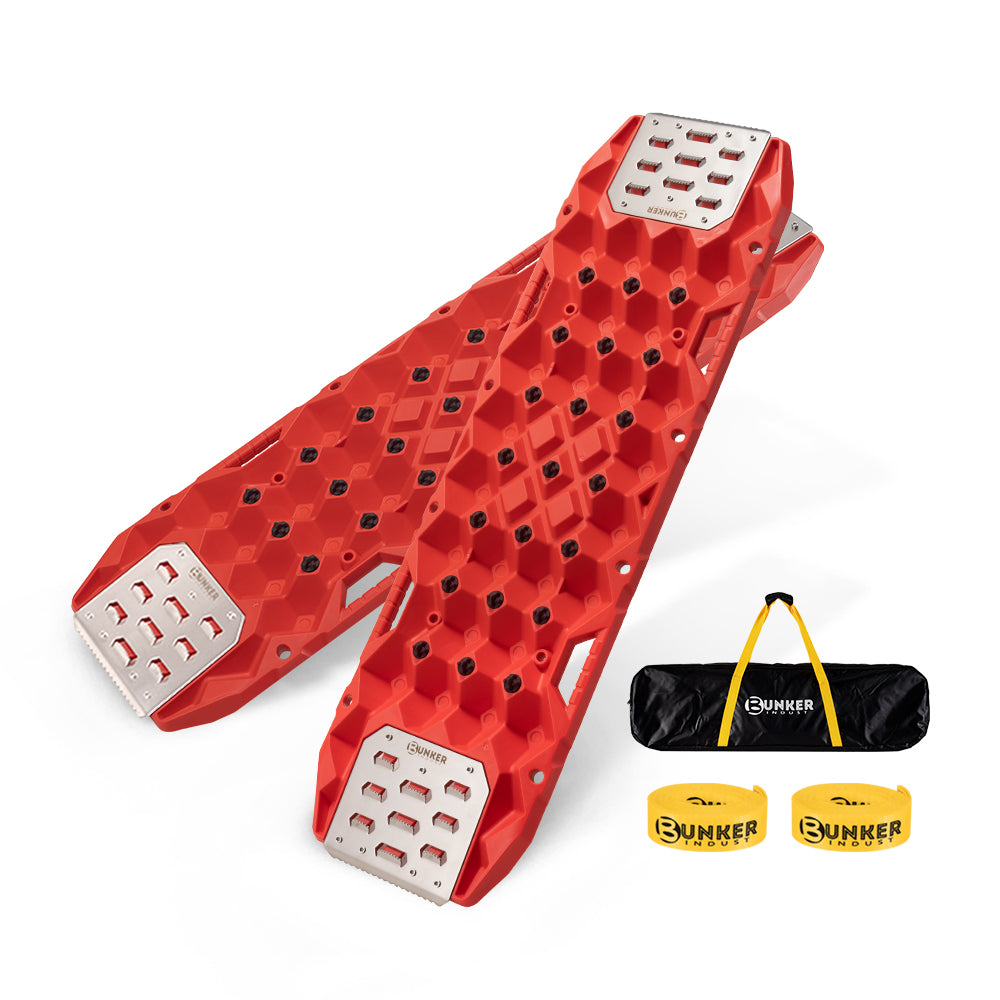Bunker Indust Pair Recovery Tracks 25T With Steel Traction Plate Sand Mud Snow - Sunyee