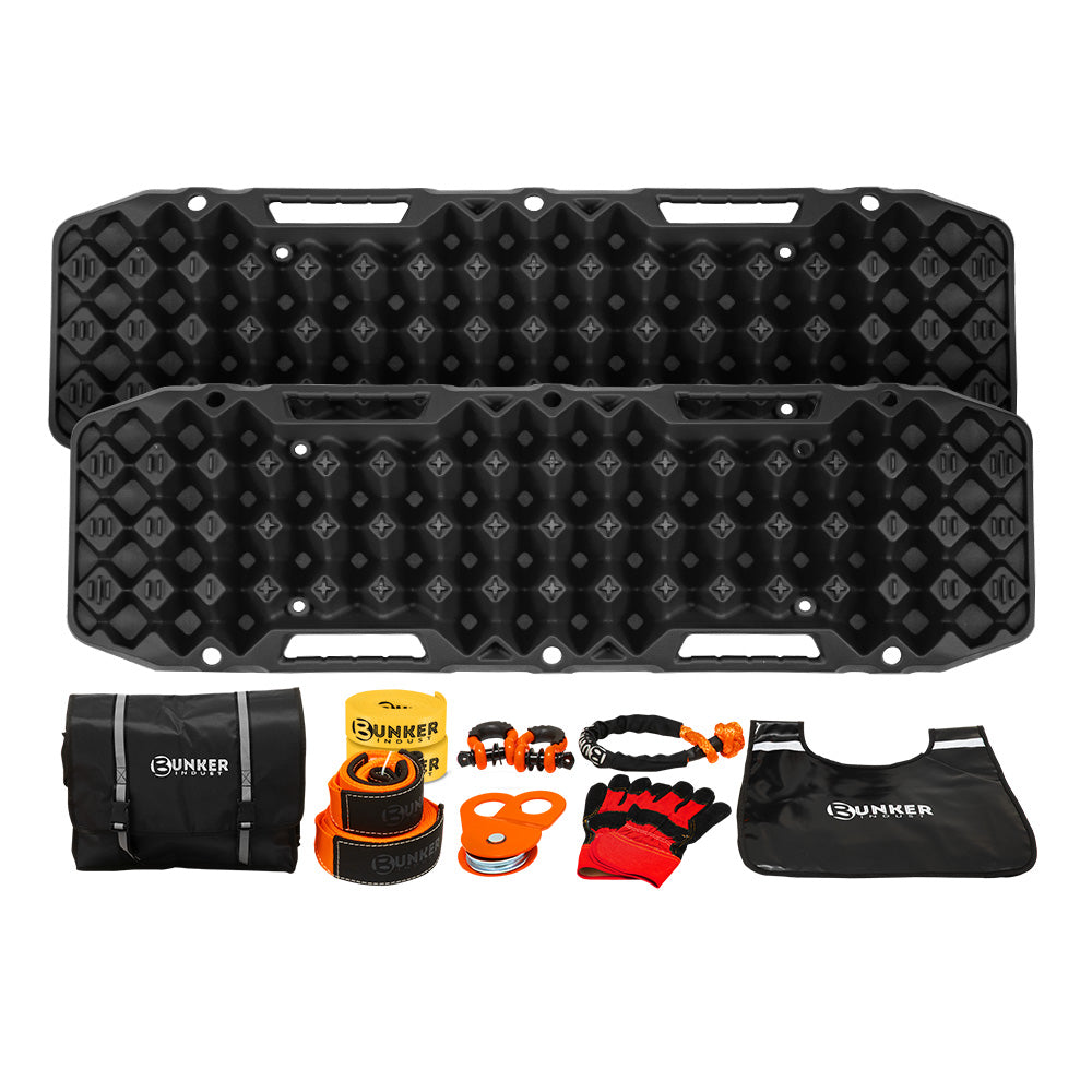 BUNKER INDUST Pair 10T Black Recovery Tracks /w 10 PCs Recovery Kit - Sunyee