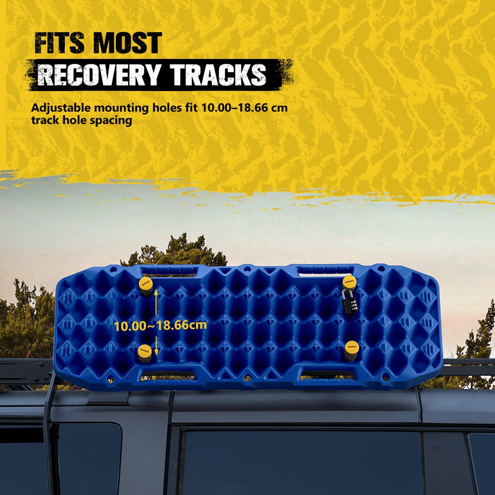 Bunker Indust Recovery Tracks Board Blue + Side Mounting Kit + Square Shovel
