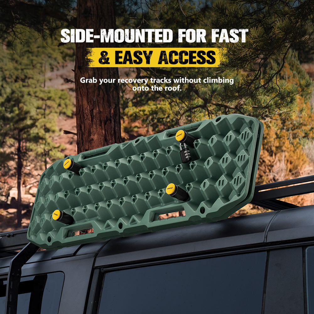 Bunker Indust Recovery Tracks Board Green + Side Mounting Kit + Square Shovel
