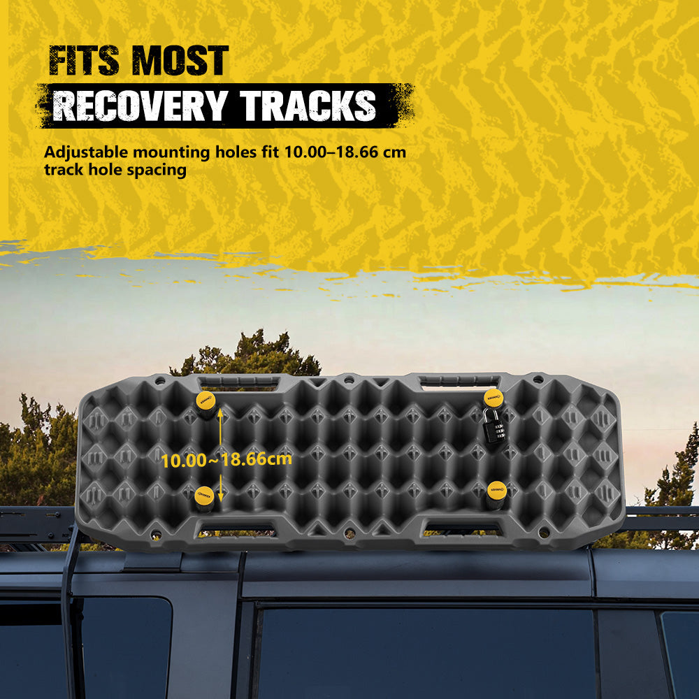 Bunker Indust Recovery Tracks Board Grey + Side Mounting Kit + Square Shovel