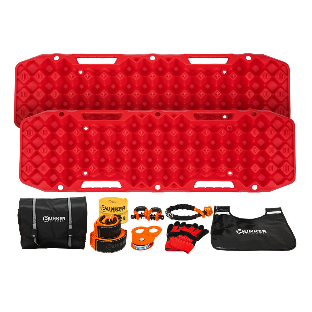 BUNKER INDUST Pair 10T Red Recovery Tracks /w 10 PCs Recovery Kit - Sunyee