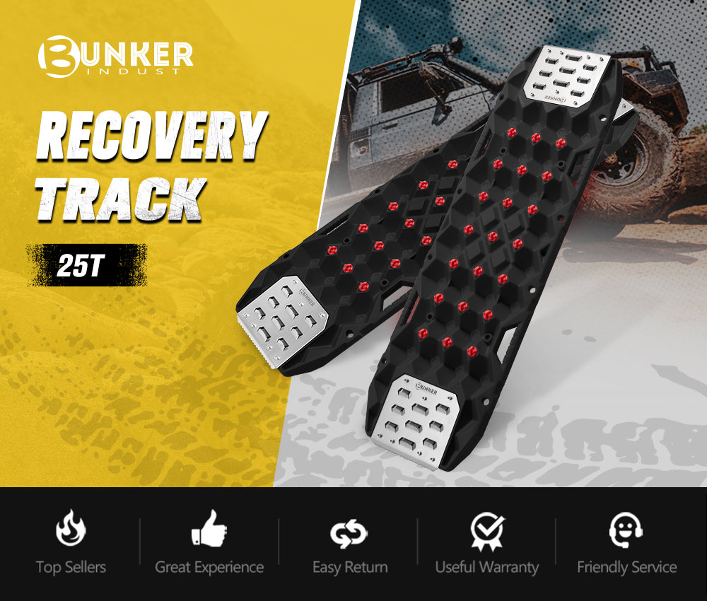 Bunker Indust Pair Recovery Tracks 25T With Steel Traction Plate Sand Snow Mud - Sunyee
