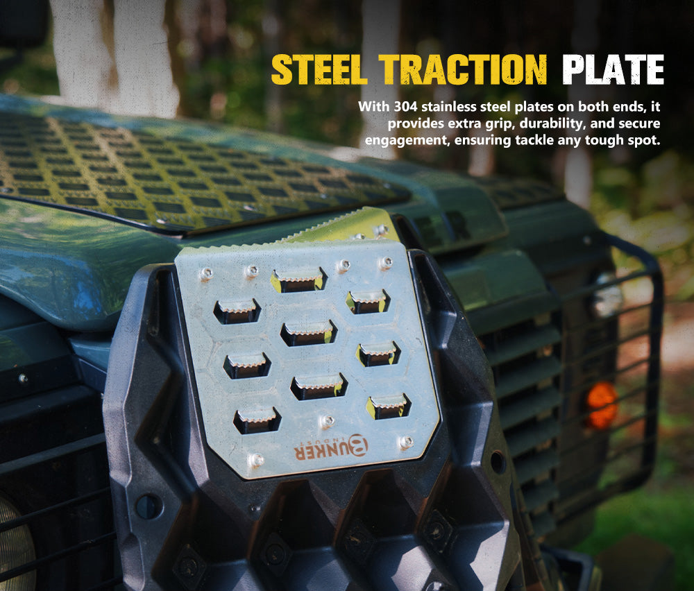 Bunker Indust Pair Recovery Tracks 25T With Steel Traction Plate Sand Snow Mud - Sunyee