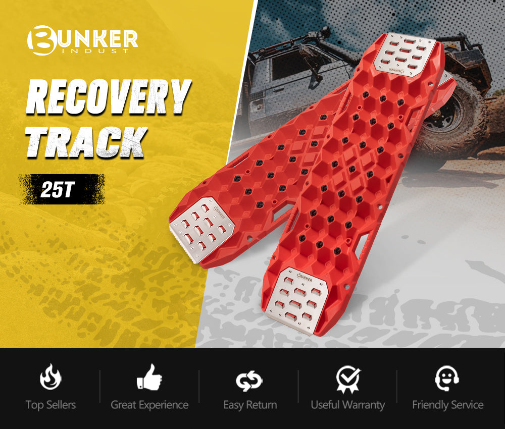 Bunker Indust Pair Recovery Tracks 25T With Steel Traction Plate Sand Mud Snow - Sunyee
