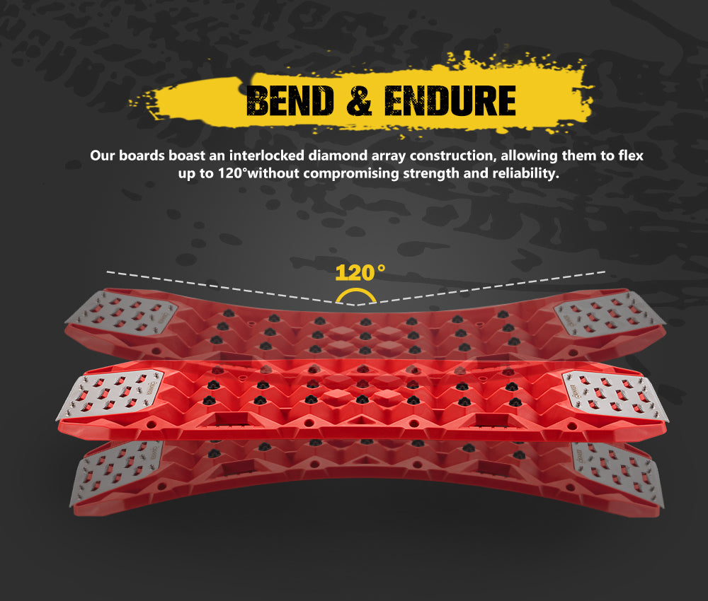 Bunker Indust Pair Recovery Tracks 25T With Steel Traction Plate Sand Mud Snow - Sunyee
