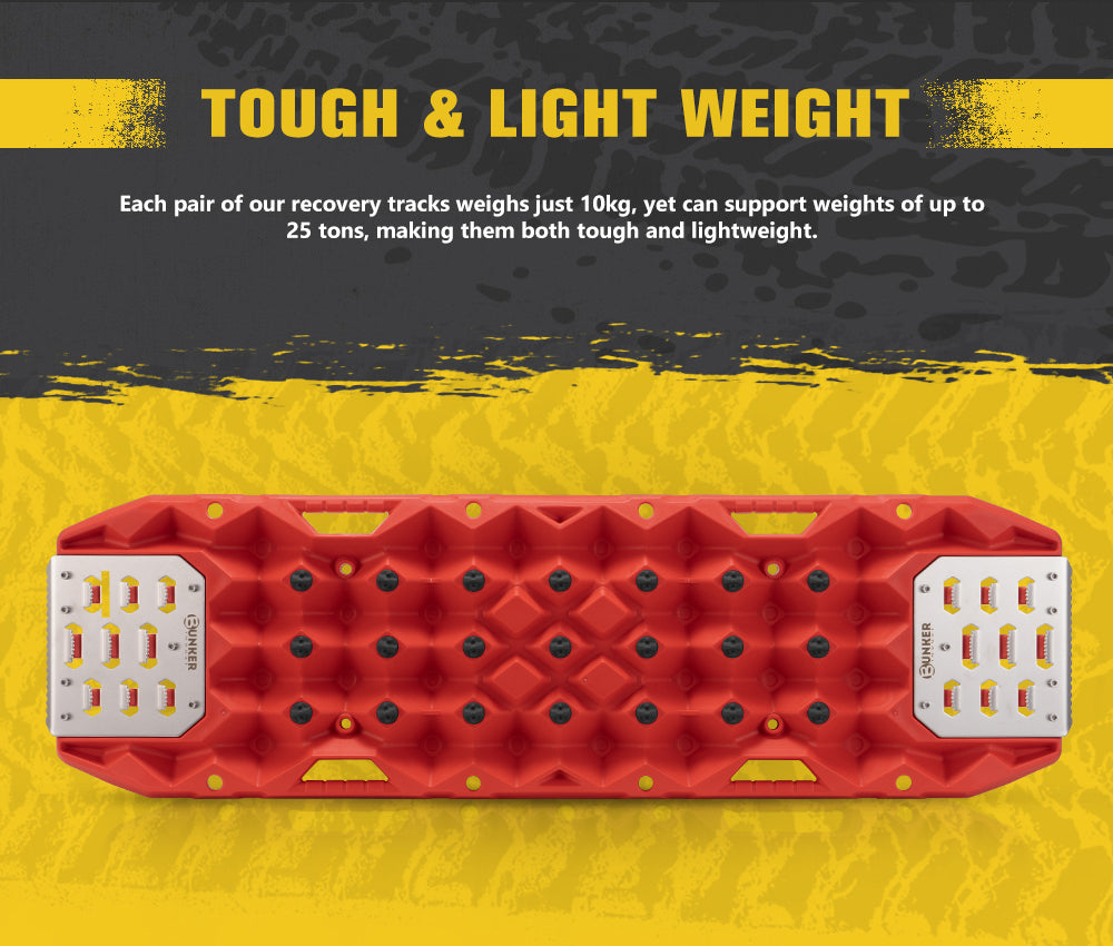 Bunker Indust Pair Recovery Tracks 25T With Steel Traction Plate Sand Mud Snow - Sunyee