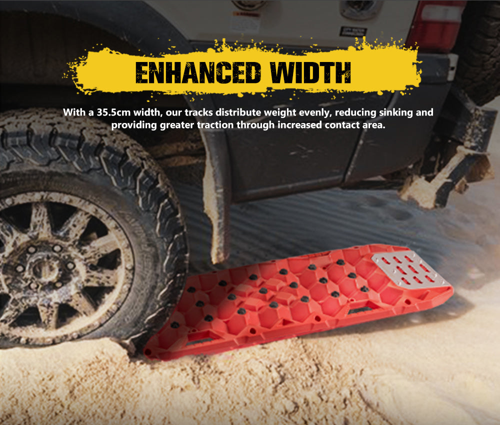 Bunker Indust Pair Recovery Tracks 25T With Steel Traction Plate Sand Mud Snow - Sunyee