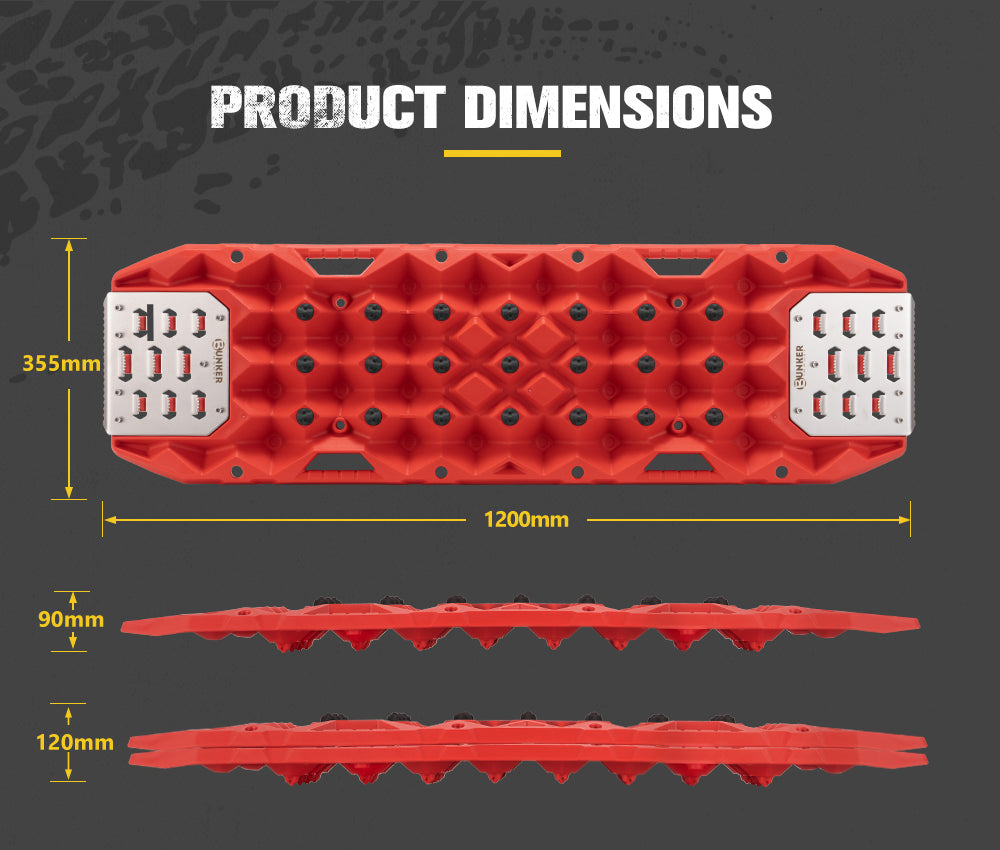 Bunker Indust Pair Recovery Tracks 25T With Steel Traction Plate Sand Mud Snow - Sunyee