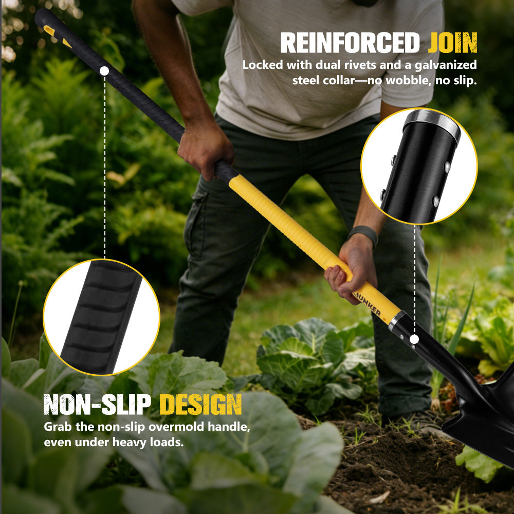 Bunker Indust 150CM Square Shovel Heavy Duty For Garden Digging Offroad Recovery - Sunyee