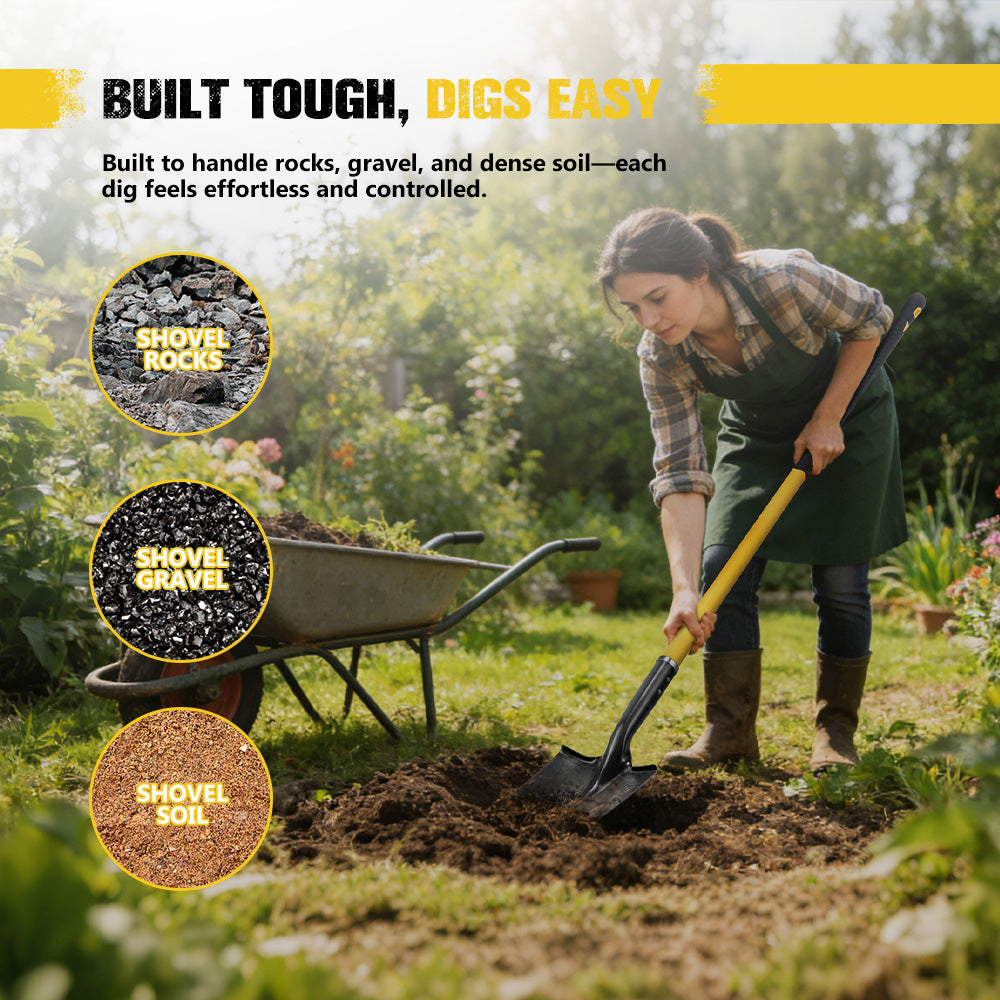 Bunker Indust 150CM Square Shovel Heavy Duty For Garden Digging Offroad Recovery - Sunyee