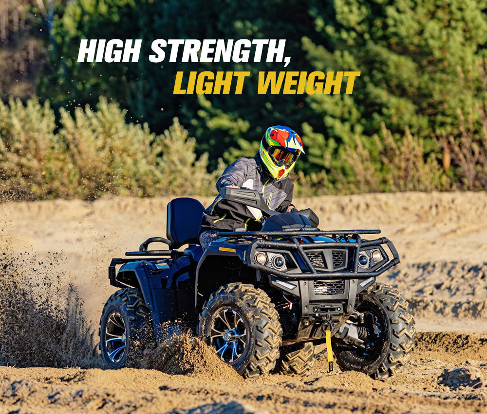 Bunker Indust 6000LBS/2722KGS Electric Winch 12V Synthetic Rope Wireless UTV ATV - Sunyee