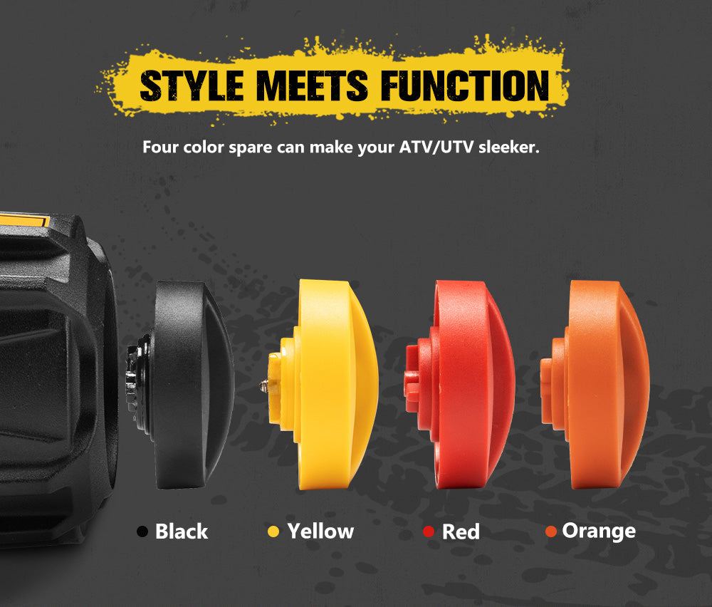 Bunker Indust 6000LBS/2722KGS Electric Winch 12V Synthetic Rope Wireless UTV ATV - Sunyee