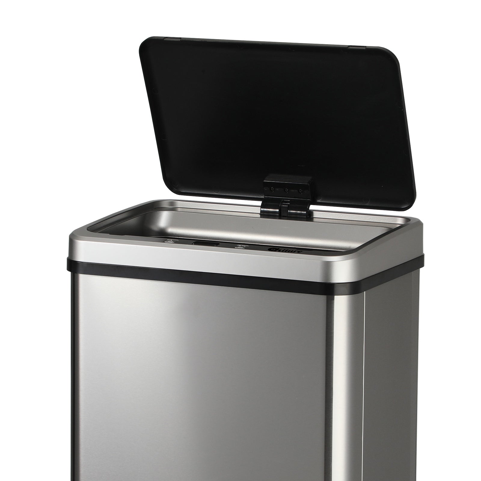 Oikiture 50L Motion Sensor Bin Automatic Rubbish Trash Can Kitchen Silver - Sunyee
