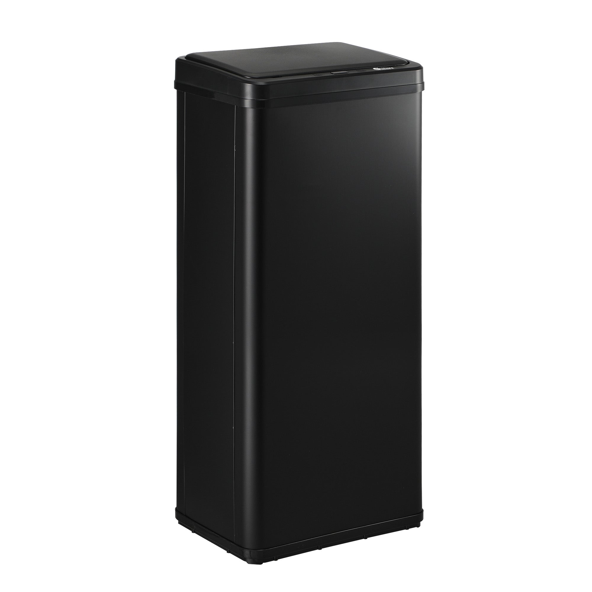 Oikiture 60L Motion Sensor Rubbish Bin Kitchen Waste Can Stainless Steel Black - Sunyee