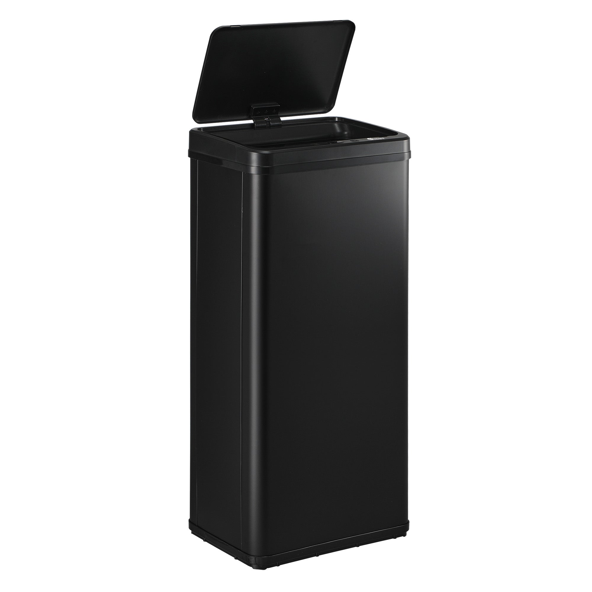 Oikiture 60L Motion Sensor Rubbish Bin Kitchen Waste Can Stainless Steel Black - Sunyee